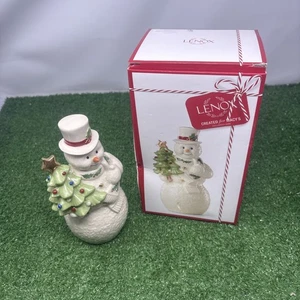 Lenox Holiday Christmas Caroling Snowman Figurine 7" Gift Tree Macy’s Exclusive - Picture 1 of 7