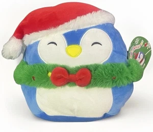Squishmallows Christmas Puff Penguin Soft Toy Plush Animal 7.5” New With Tags - Picture 1 of 9
