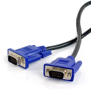 1.8m VGA Cable SVGA 15 Pin PC Computer Monitor LCD Extension Male to Male Lead - Picture 1 of 3