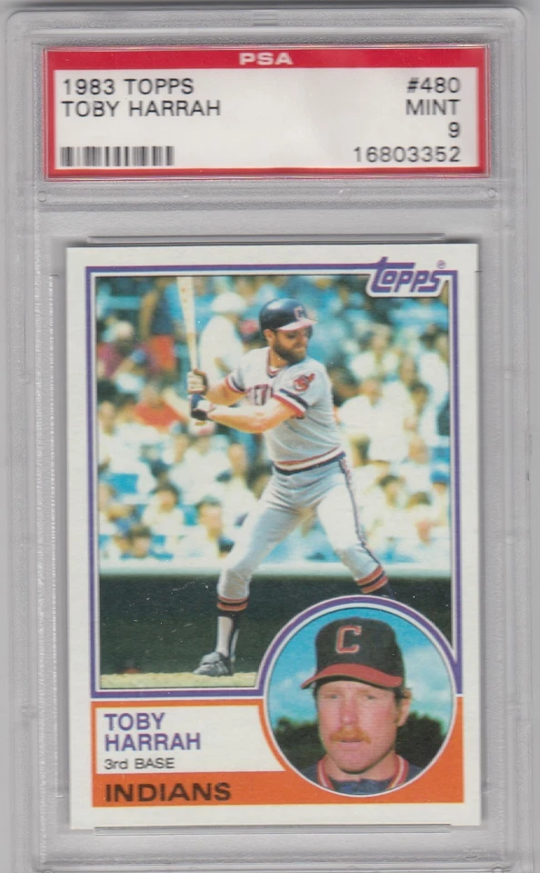 1983 Toby Harrah Topps Baseball #480 - PSA 9 Cleveland Indians - Image 1 of 1