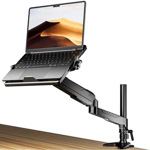 Gas Spring Laptop Mount with Adjustable Tray Klearlook 2in1 Full Motion Monitor - Photo 1/4
