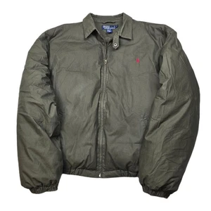 Polo Ralph Lauren Down Bi Swing Jacket Mens XL Olive Green Golf Wind Super Puffy - Picture 1 of 12
