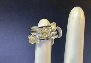 Bomb Party Ring Size 7 Wonderstruck Lemon Cz on Rhodium Rbp5412 - Picture 1 of 5