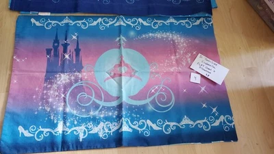 Disney Cinderella Castle Carriage Twin Sz Sheet 2 Piece Flat & Pillowcase Set - Image 1 of 3