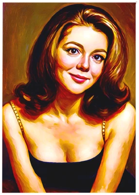 DIANA RIGG * ACEO personalizado * Novidade divertida * CELEBRIDADE * Cartão de arte * ATC - Imagem 1 de 2