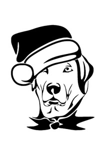 Schablone " Weihnachtshund.... " auf A4 - Bild 1 von 1