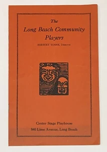 Long Beach Community Players Program Playbill 1945 Merchant Venice Shakespeare - Imagen 1 de 5