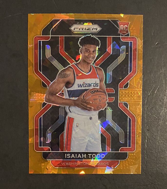 2021-22 Prizm Basketball Isaiah Todd Orange Cracked ICE Rookie #299 Panini RC SP