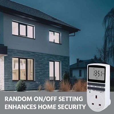 Electronic Digital Mains Plug in Timer Socket with LCD Display - Multi Function - Image 1 of 4