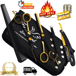 Professional Hair Cutting Thinning Scissors Salon Shears Hairdressing Set Barber - Picture 1 of 9