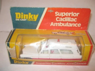 Ambulancia Dinky Superior Cadillac 288 versión transparente pantallas mediados años 70 Foto 1 de 4