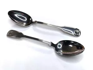 Vintage Reed & Barton Stainless COLONIAL SHELL 1961 SERVING SPOON Set Of 2 - Picture 1 of 5