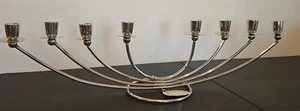"Candelabro artesanal de 8 brazos de la India nuevo con etiquetas 28"" x 7"" - Imagen 1 de 6