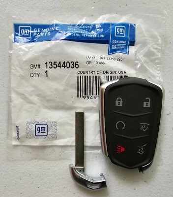 Genuine OEM Cadillac Escalade Keyless Remote Transmitter Smart Key Fob 13544036 - Image 1 of 3