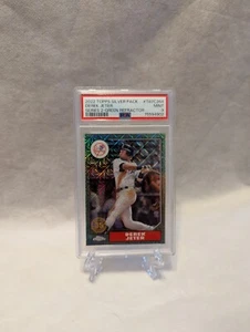DEREK JETER 2022 Topps Series 2 Silver Pack Chrome #T87C264 Green /99 PSA 9 - Imagen 1 de 2