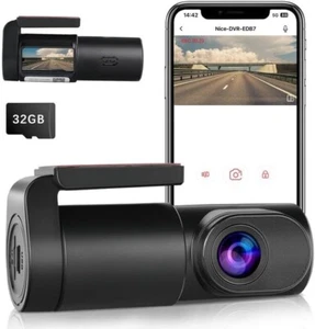 Dash Cam Front with SD Card,1080P WiFi Dash Camera for Cars, Car Camera Dash App - Picture 1 of 7