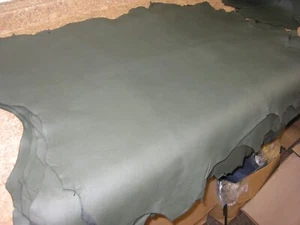 Top Grain Veteran Green  Lamb Skin Leather Beautiful - Picture 1 of 4