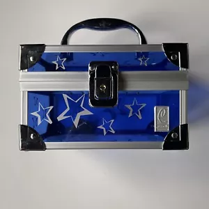 Caboodles Celestial Star Blue Transparent Train Case Makeup Whimsigoth Y2K Rare - Picture 1 of 9