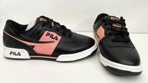 NIB Girls FILA Sneakers Size 5.5 Shoes Black Peach Shoes Sports Athletic Gym - Picture 1 of 8