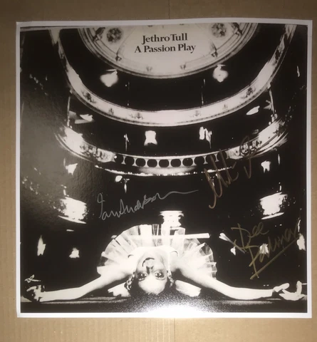 SIGNED IAN ANDERSON MARTIN BARRE PALMER 12x12 JETHRO TULL A PASSION PLAY PRINT Cover