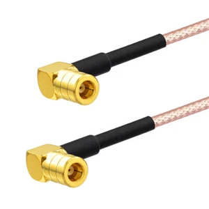 Cable de extensión de radio satelital doble SMB hembra ángulo recto RG316 para XM, GPS - Imagen 1 de 5