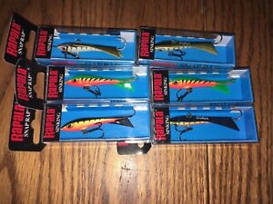 RAPALA SNAP RAP 06's==LOT of 6 with 3 COLORED FISHING LURES