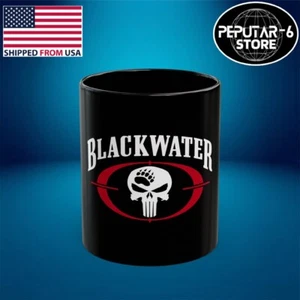 Tazza nera da tè caffè Blackwater Skull 11 oz 15 oz - Foto 1 di 1