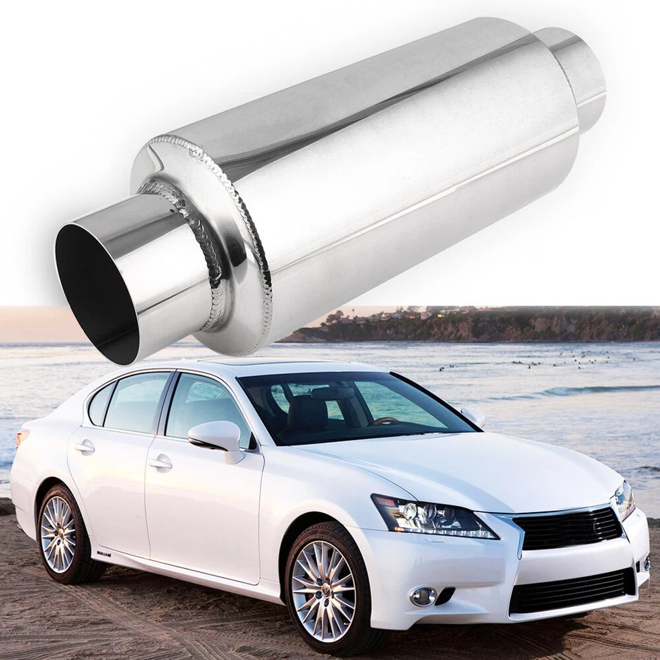 2.5" Inlet Outlet 12" Long Muffler Exhaust/Resonator For Lexus GS300 GS400 GS430 - Image 1 of 4