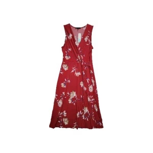 Hailey 23 Women Stitch Fix Wrap Knee Length V Neck Red Floral Dress Size XL - Picture 1 of 6