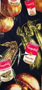 Men's Necktie Campbell's Soups Vegetables Cans Colorful Neck Tie - Picture 1 of 3
