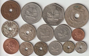 15 different world coins from PAPUA NEW GUINEA - some silver - Picture 1 of 2