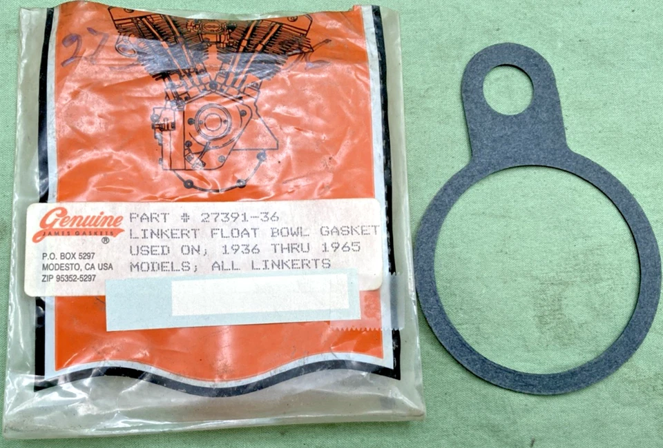 NEW GENUINE JAMES GASKET 27391-36 LINKERT BOWL GASKET - Image 1 of 1