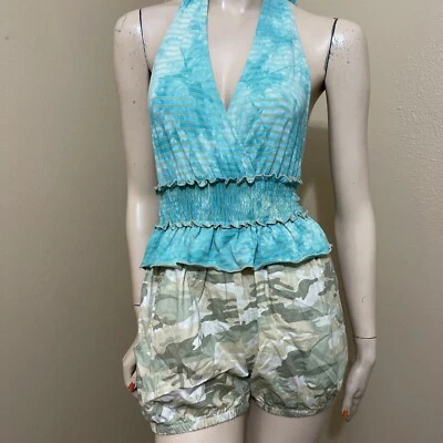 Women’s Multicolour Camouflage Polyester Casual Open Tied Sample Size S Jumpsuit - Image 1 of 4