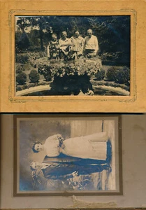 LOT #22 - SET OF 2 ANTIQUE FAMILY PICTURES - MARTIN - McDONALD - RICE FAMILIES - Picture 1 of 5