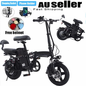 1000W✔Electric Bike Fold ebike Scooter 48V✔60KM🔥Commuter Bicycle & Basket - Picture 1 of 13