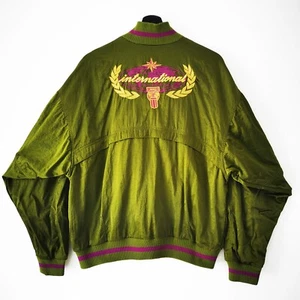 80s 90s NIKE INTERNATIONAL jacket bomber vintage running satin Medium OG rare - Picture 1 of 15