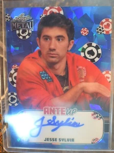 Jesse Sylvia 2025 Leaf Metal Poker Crystals Blue 4/6 Ante Up AUTO - Picture 1 of 2
