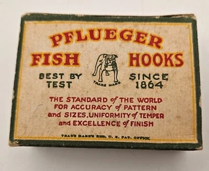 Vtg Pflueger Carlisle Pelican Fish Hooks 3320-G Gold 100 Hooks Original Box - Picture 1 of 7