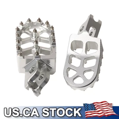 Silver  Foot Pegs Foot Pedals For Kawasaki KX250 250F 250X 450 450X 450F KLX450R - Image 1 of 4