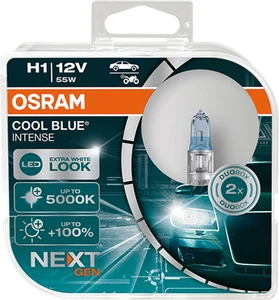OSRAM H1 COOL BLUE® INTENSE NEXT GENERATION Duo Box 5000K Halogen Lampe 12V 55W - Bild 1 von 5