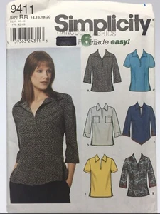 Camicia S9411 taglie forti 14 16 18 20 vestibilità rilassata top facile NON TAGLIATA FF semplicità - Foto 1 di 2