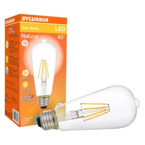 Sylvania Natural ST19 E26 (Medium) LED Bulb Soft White 40 Watt Equivalence - Picture 1 of 2