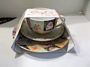 Set da tè pomeridiano OWLS - piatto piattino tazza NUOVO di Creative Tops - Foto 1 di 5
