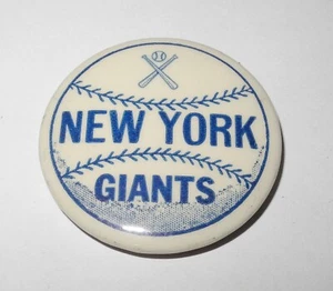 1950's Baseball New York Giants Stadium Souvenir Crossed Bats Pin Willie Mays - Picture 1 of 2