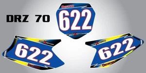 Custom Number Plate Graphics for Suzuki DRZ 70 - Picture 1 of 3