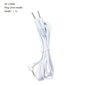 2 cables de repuesto de cable de plomo electrodo de 3,5 mm para masajista digital unidad TENS - Imagen 1 de 4