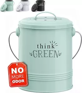 Mint 1.2 Gallon Kitchen Compost Bin - Countertop, Filtered & Easy Clean - Picture 1 of 8