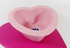 Chantel Pink Heart Shape Ramekin Bowl - Picture 1 of 6