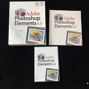 Adobe Photoshop Elements 4.0 Windows XP Full Retail Version Open box W Serial - Picture 1 of 7