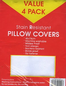 4 protectores de almohada estándar resistentes a las manchas NUEVOS - Imagen 1 de 1